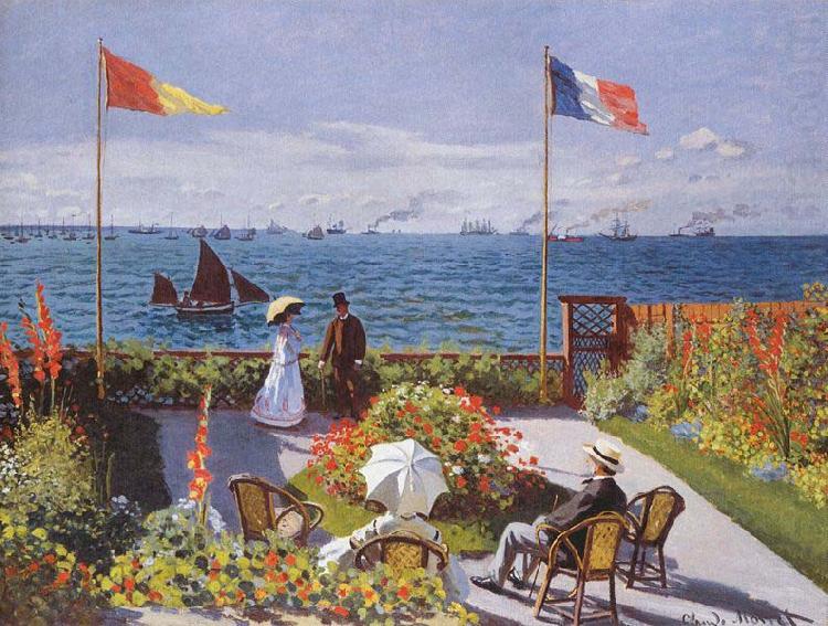 Claude Monet Jardin a Sainte Adresse oil painting picture